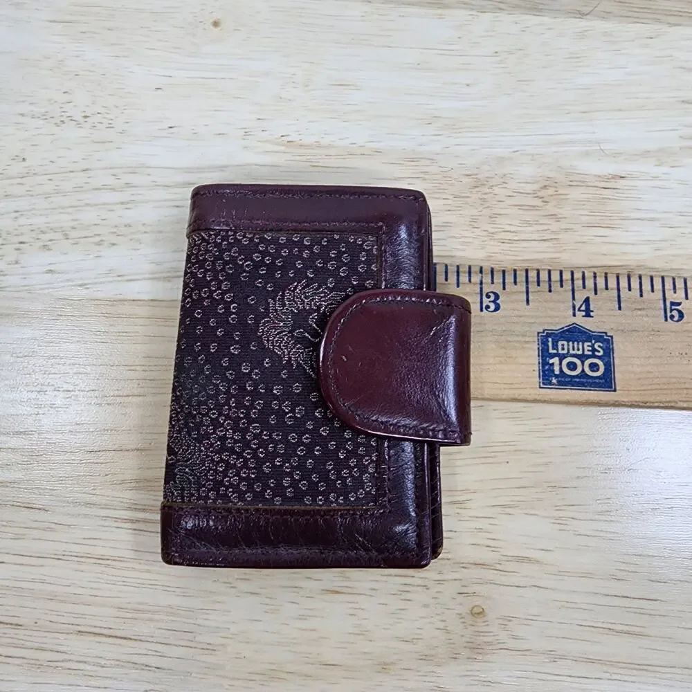 Vintage Anne Klein St Thomas Leather Key Holder Wallet Brown 5 Hook Case 4x3